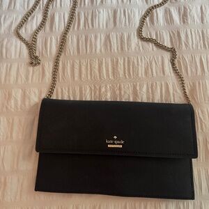 Black Leather Kate Spade Crossbody purse